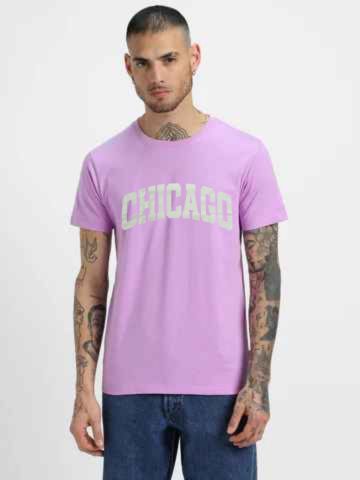 Jack williams Mens Regular Fit Round Neck Printed T-Shirt