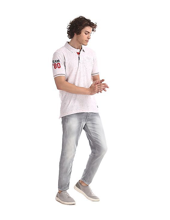 Flying Machine Cotton Pique Polo Shirt