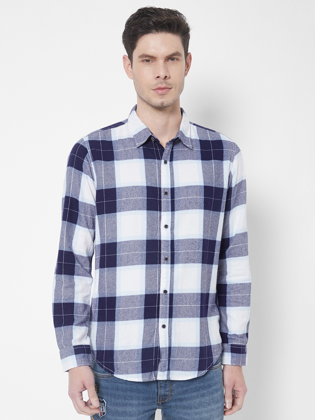 Pepe Jeans Men Regular Fit Checkered Casual Shirt