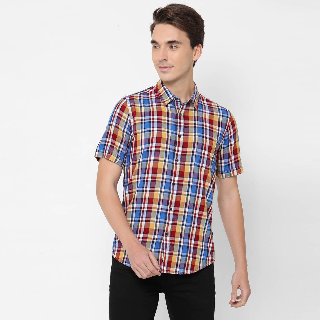 Pepe Jeans Men Regular Fit Checkered Button Down Collar Casual Shirt