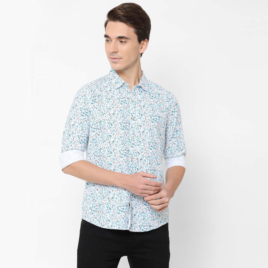 Pepe Jeans Men Regular Fit Printed Button Down Collar Casual Shirt