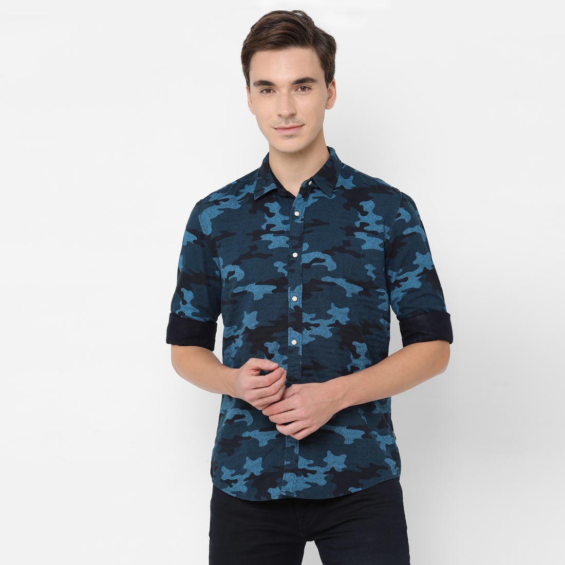 Pepe Jeans Men Regular Fit Printed Button Down Collar Casual Shirt