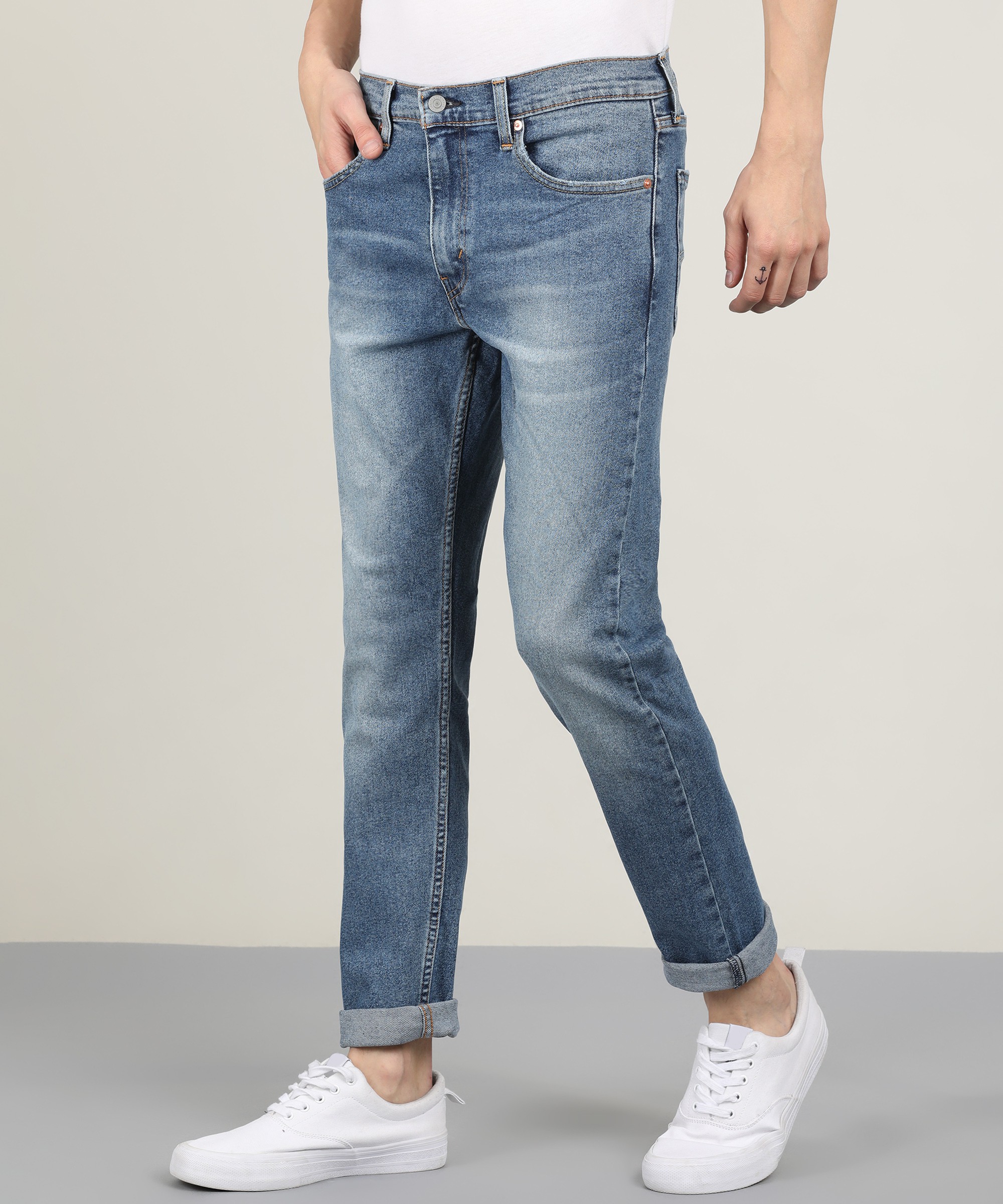 Levi's Men's Slim Fit Mid Rise Stretchable Jeans