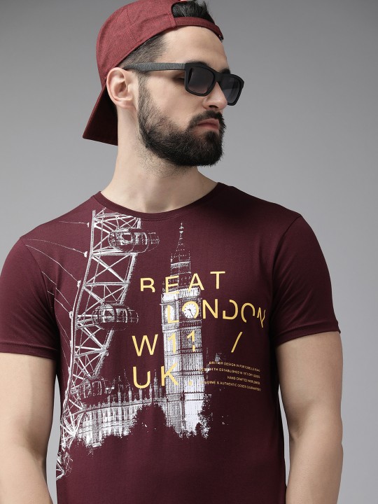 Beat London By Pepe Jeans Men Printed Pure Cotton Slim Fit T-shirt