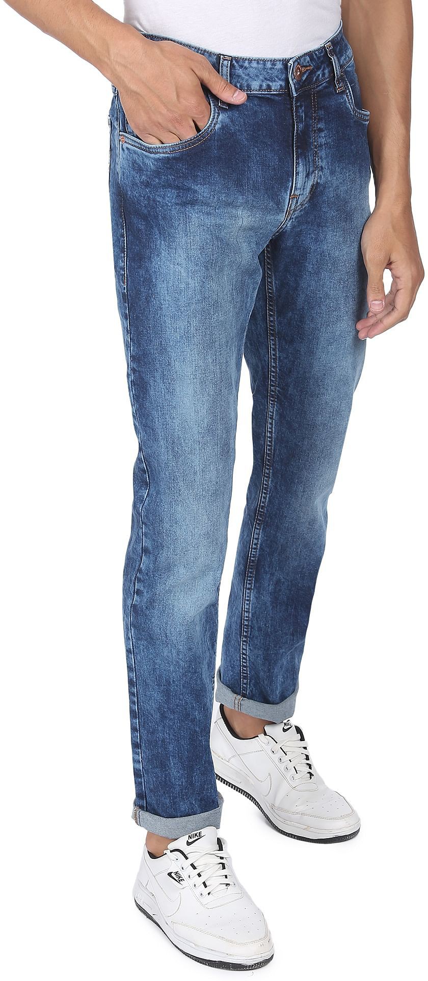 Flying Machine Men Tapered Fit Mid Rise Jeans