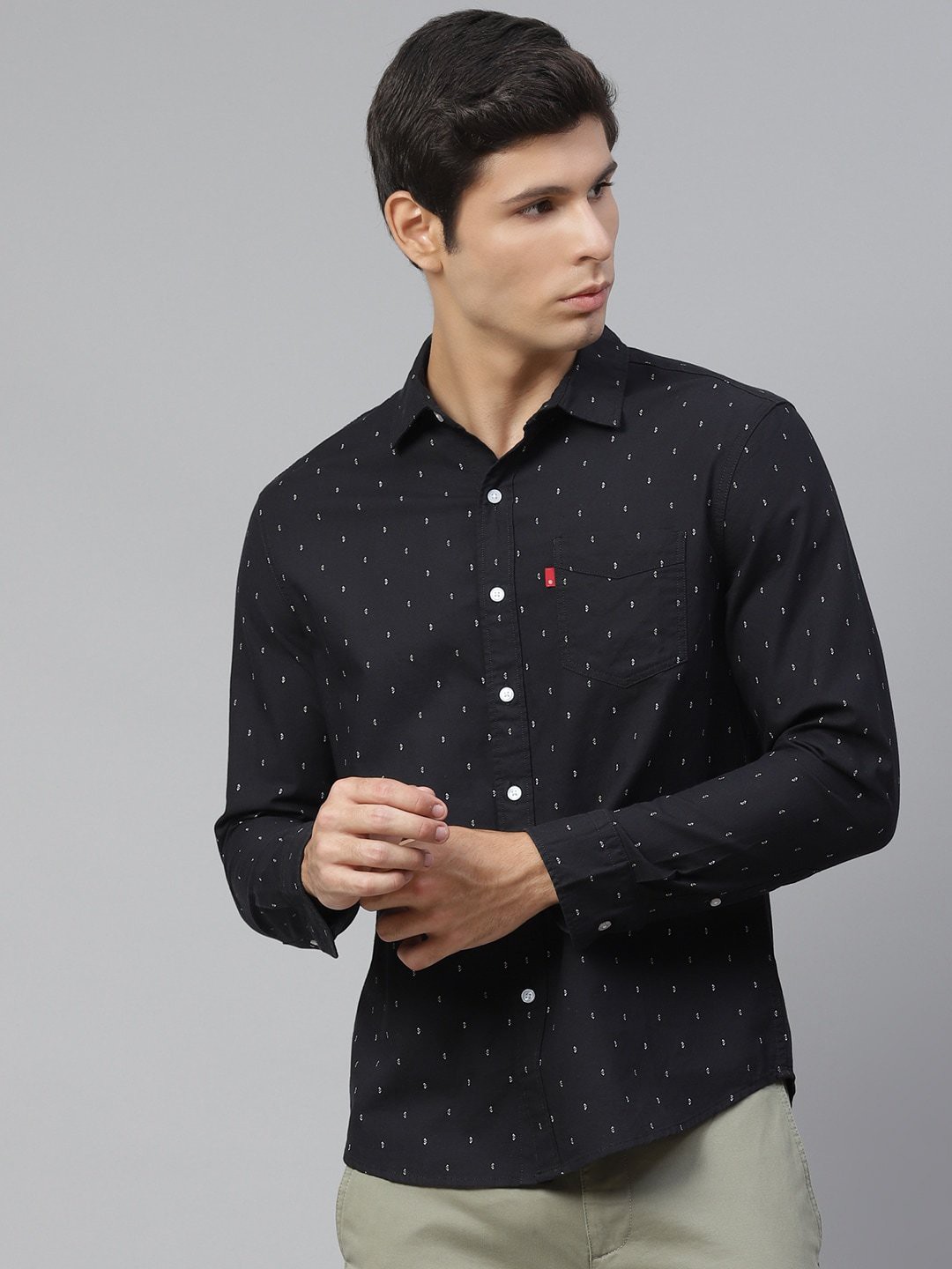 Levi's Men Regular Fit Printed Spread Collar Casual Shirt