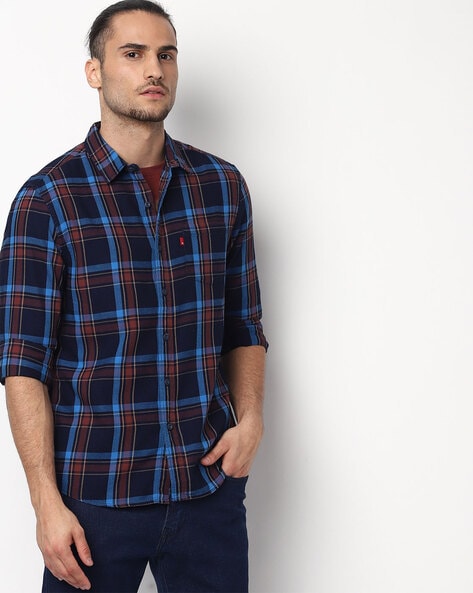 Levis Checked Slim Fit Shirt With Patch Pocket