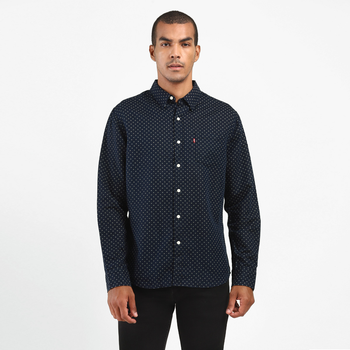 Levi's Men Slim Fit Printed Spread Collar Casual Shirt