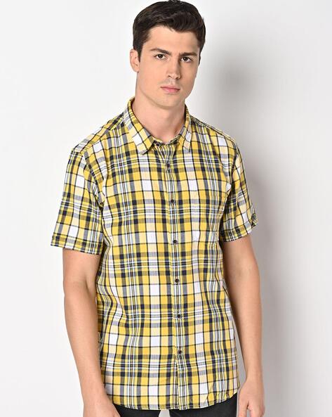 Pepe Jeans Elliot Checked Cotton Shirt With Patch Pocket 