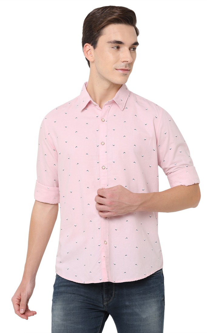 Pepe Jeans Men Regular Fit Printed Button Down Collar Casual Shirt