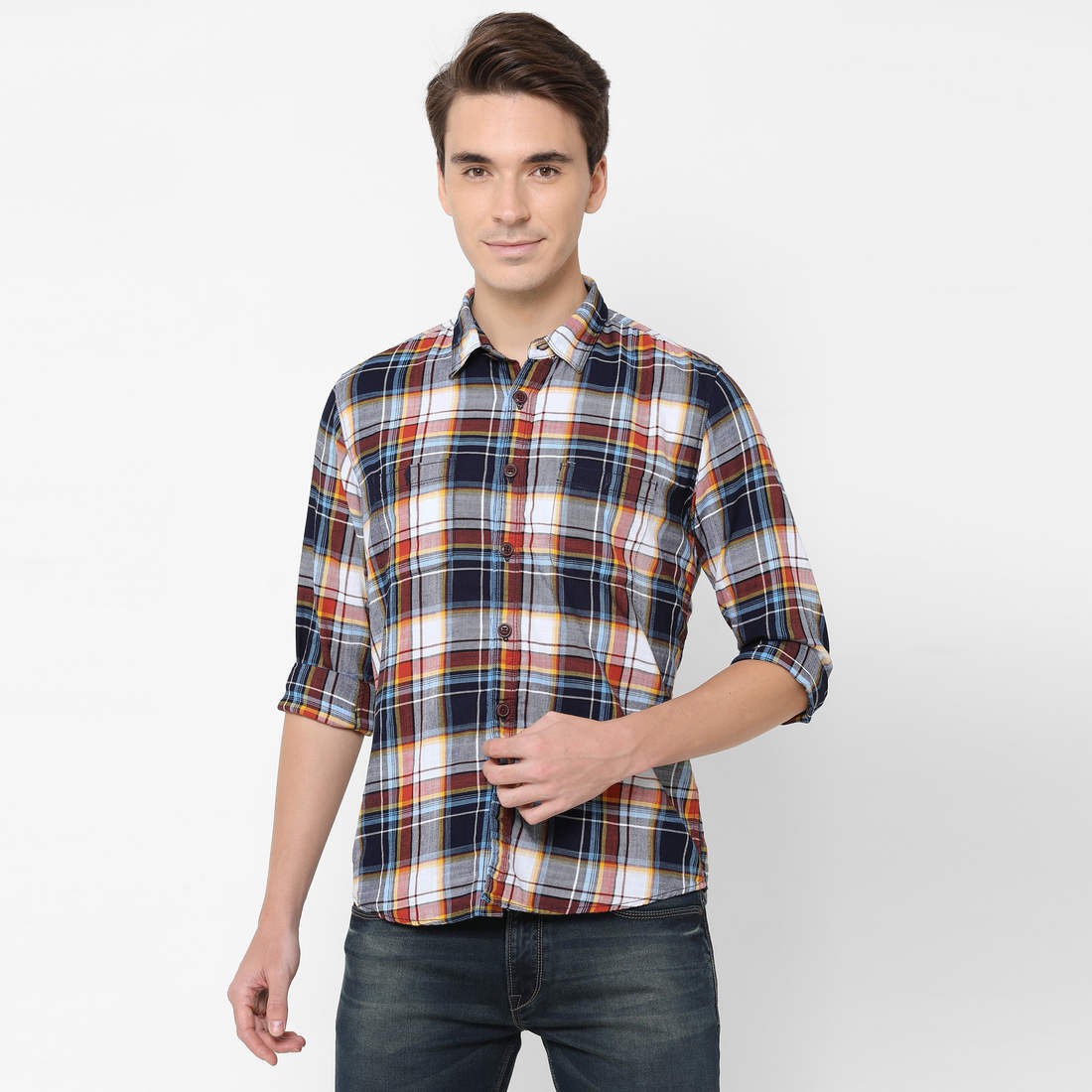 Pepe Jeans Men Regular Fit Checkered Casual Shirt