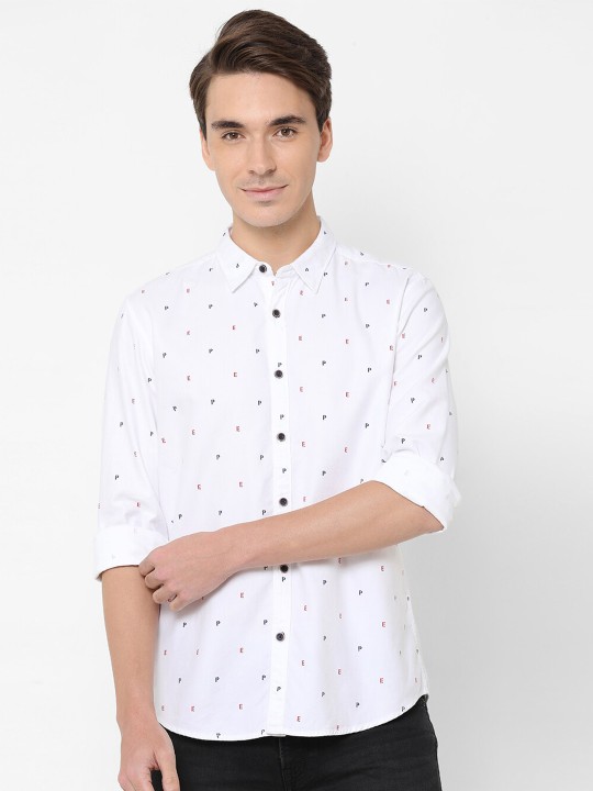 Pepe Jeans Men Printed Pure Cotton Casual Shirt