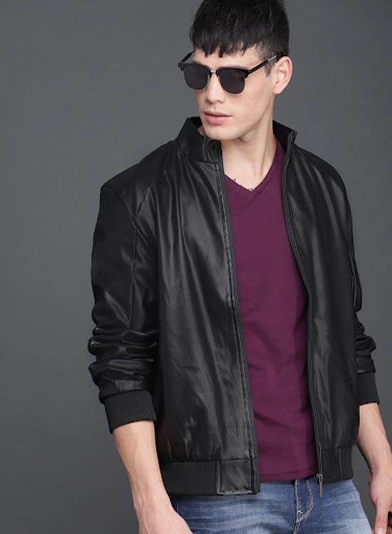 WROGN Men Solid Bomber Jacket