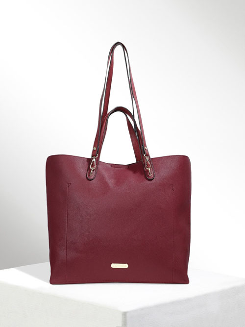 CORSICA Maroon Solid Handheld Bag