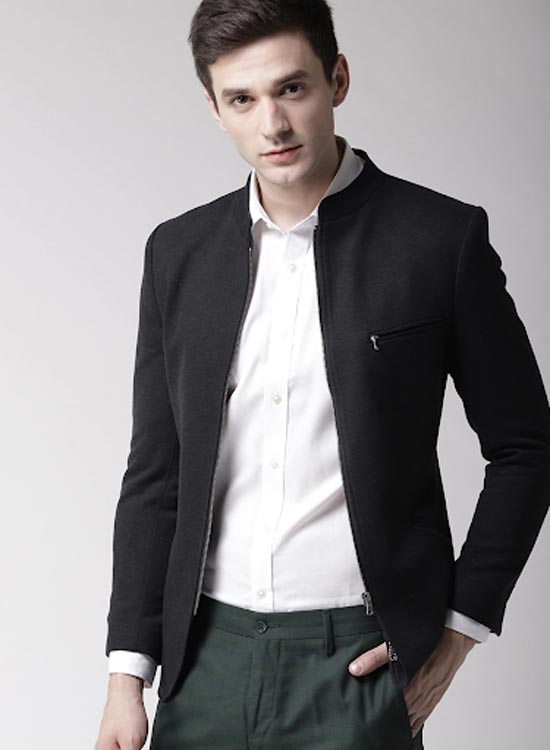  TRENDING INVICTUS Black Slim Fit Casual Blazer