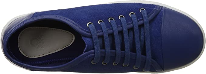 United Colors of Benetton Men's Blue Leather Sneakers