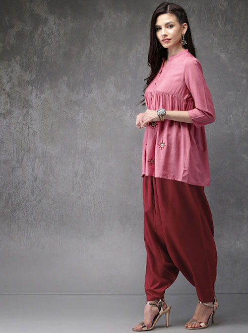 Readiprint Fashions Floral Printed Regular Pure Cotton Kurta with Harem  Pants - Absolutely Desi