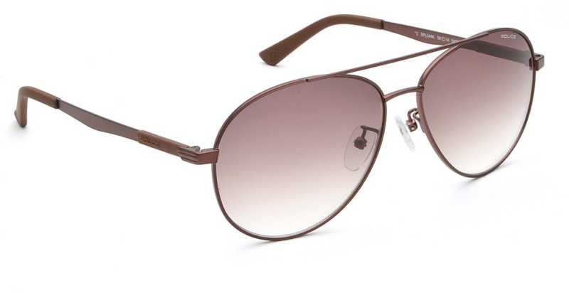 Police Gradient Aviator Sunglasses (58)  (Brown)