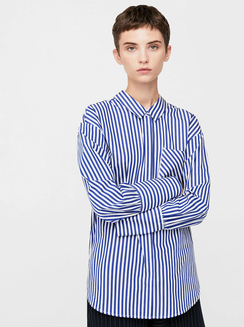 MANGO  Regular Fit Striped Casual Shirt