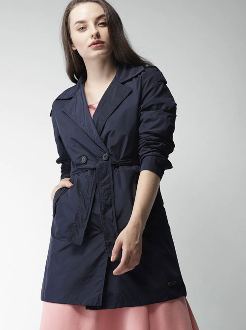 Mast & Harbour Women Solid Duster Jacket