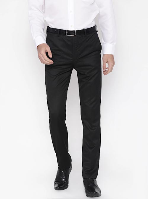 Arrow MenTapered Fit Solid Formal Trousers