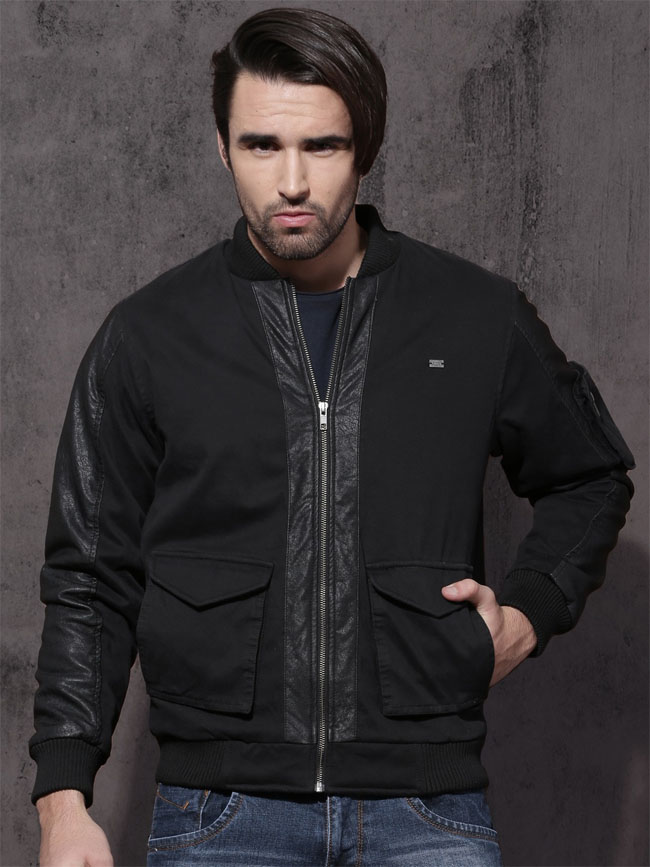 Roadster Men  Solid Bomber Jacket