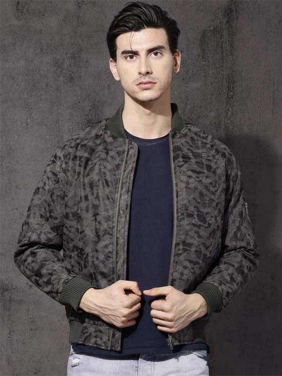 Roadster Men Printed Bomber