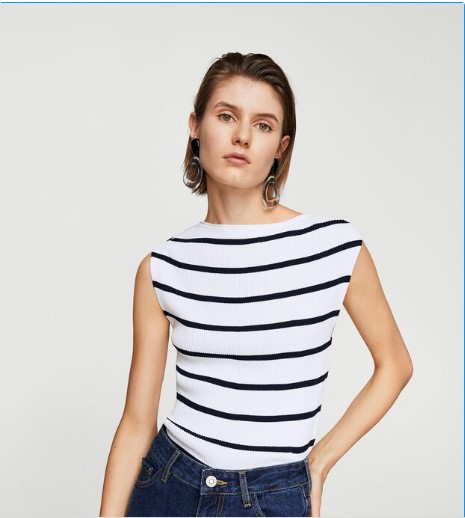 MANGO Women Striped Top