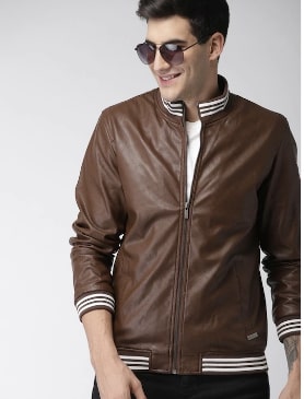 Mast & Harbour Men Perforated Bomber Jacket