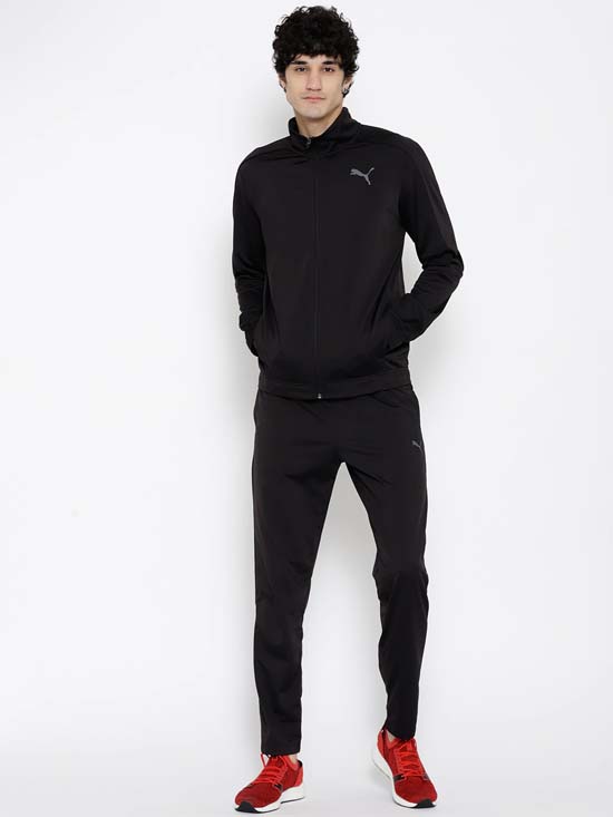 Puma Men Black Techstripe Tricot op Tracksuit