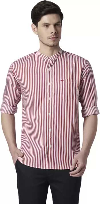 Park Avenue  Men Slim Fit Striped Casual Shirt